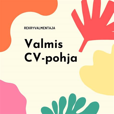 valmis cv pohja|CV